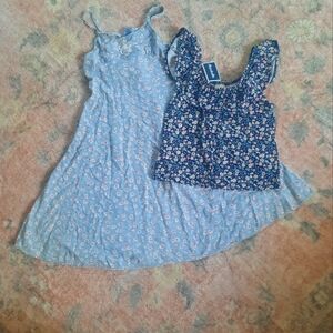 Girls summer dress and blouse size 10